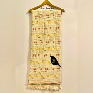 🎁Piscatextil Strawberry Cherry and Lemon Fruits Throw Blanket